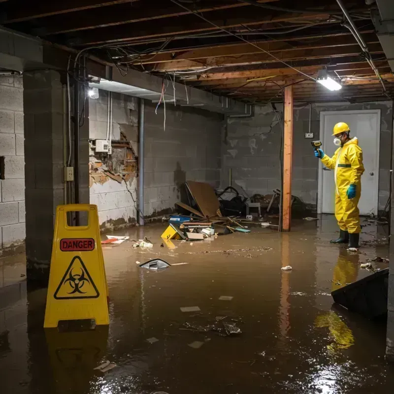 Flooded Basement Electrical Hazard in Mount Vernon, MO Property