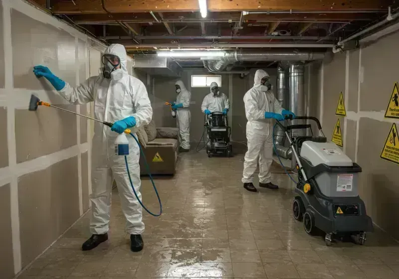 Basement Moisture Removal and Structural Drying process in Mount Vernon, MO